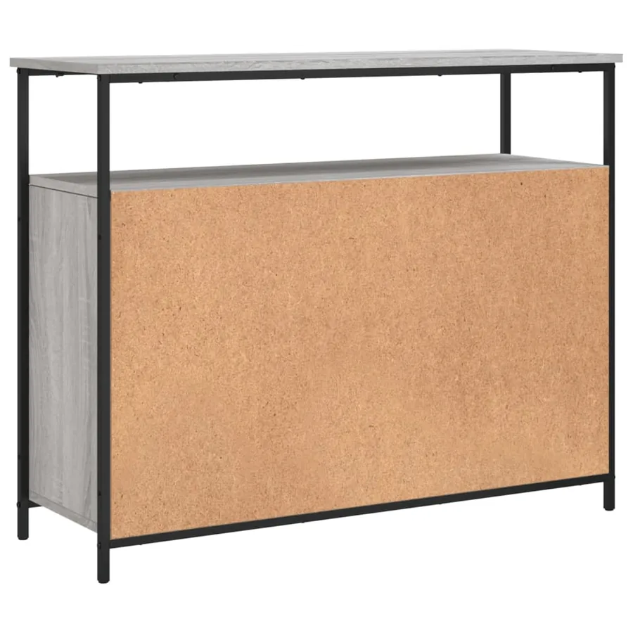 Buffet sonoma gris 100x35x80 cm bois d'ingénierie - 8