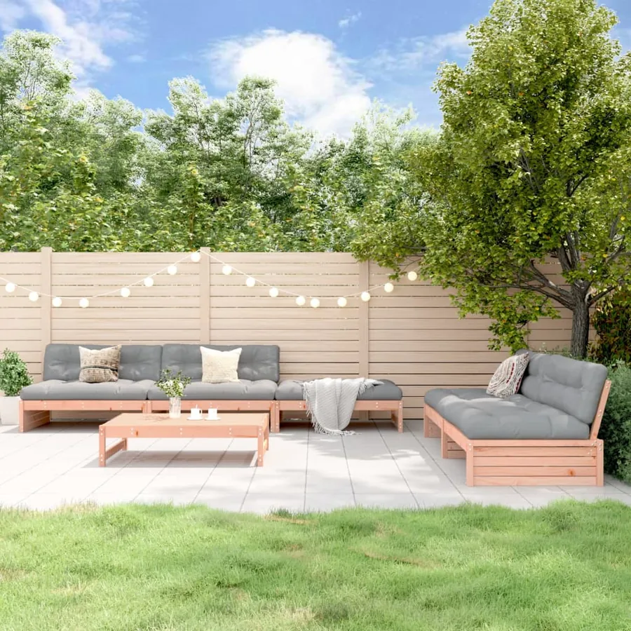 Salon de jardin 6 pcs bois massif douglas