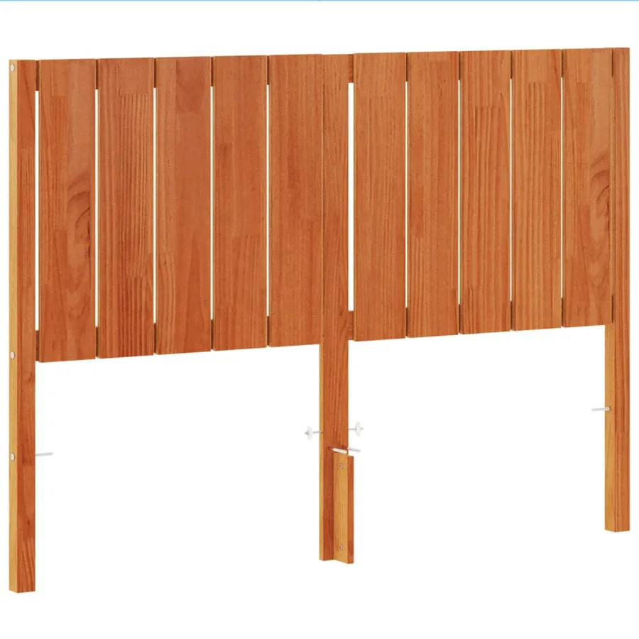 Tête de lit cire marron 135 cm bois massif de pin - 2