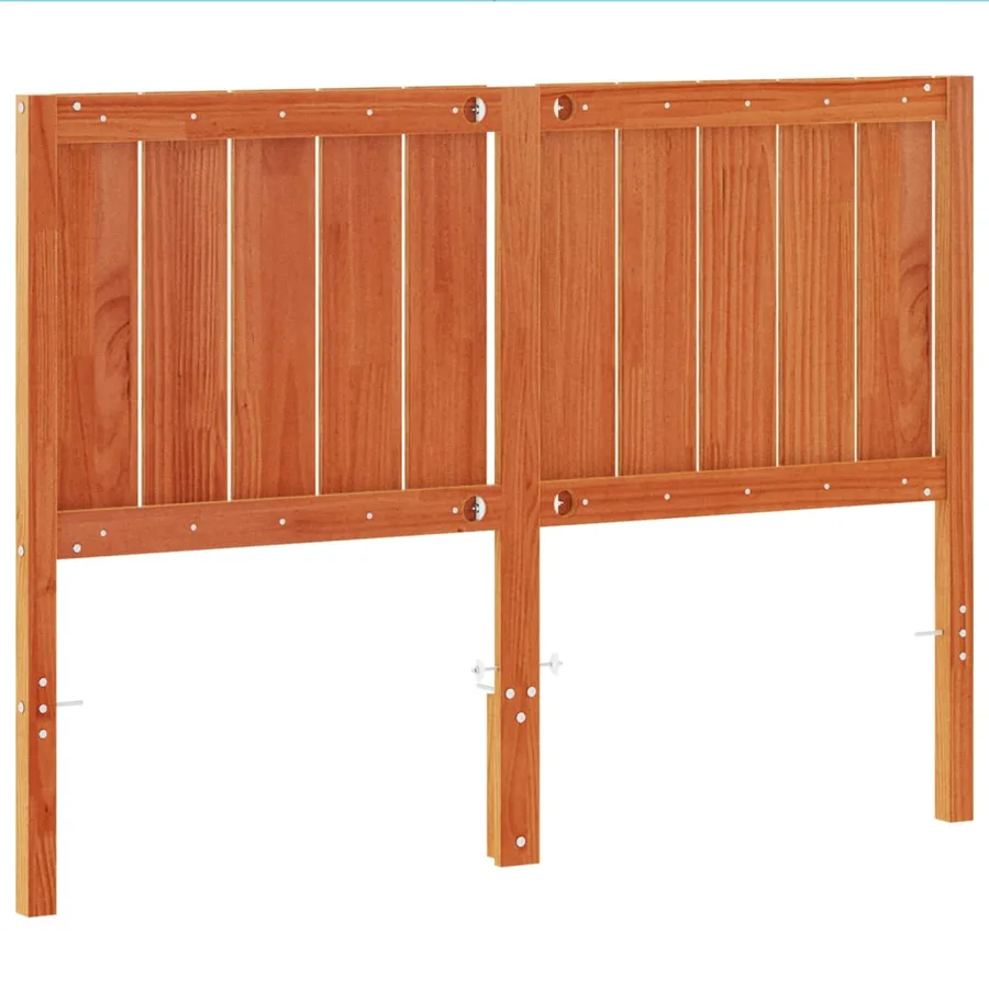 Tête de lit cire marron 135 cm bois massif de pin - 6