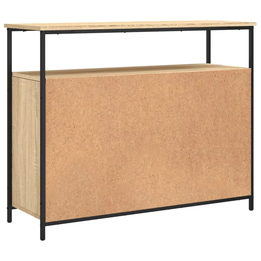 Buffet chêne sonoma 100x35x80 cm bois d'ingénierie - 8