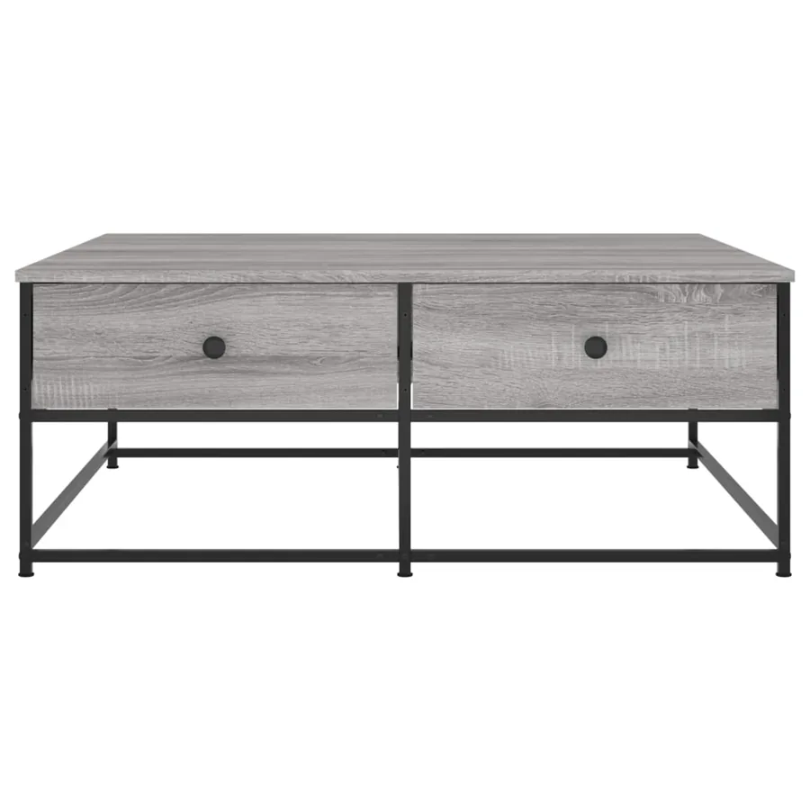 Table basse sonoma gris 100x99x40 cm bois d'ingénierie - 6
