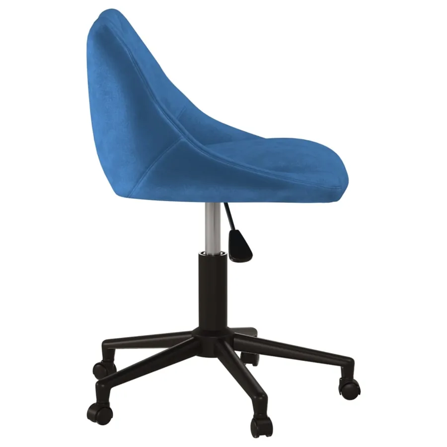 Chaise pivotante de salle à manger Bleu Velours - 3
