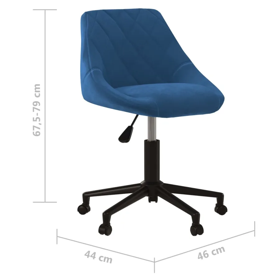 Chaise pivotante de salle à manger Bleu Velours - 7
