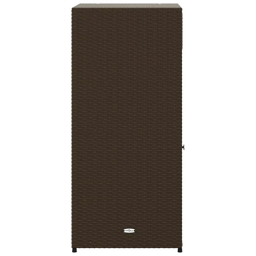 Armoire de rangement jardin marron 55x55x111 cm résine tressée - 8