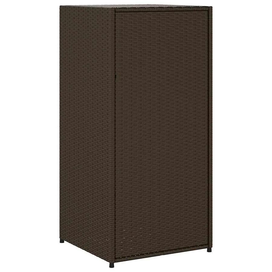 Armoire de rangement jardin marron 55x55x111 cm résine tressée - 9