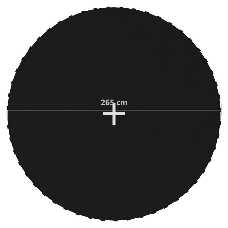 Tapis de saut Tissu Noir pour trampoline rond de 3,05 m - 6