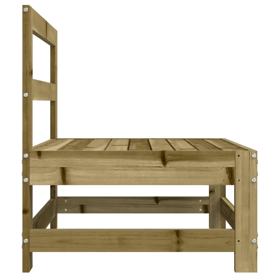Canapés centraux de jardin 2 pcs bois de pin imprégné - 6