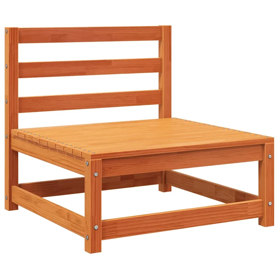 Canapé de jardin sans accoudoirs repose-pieds bois pin massif - 5