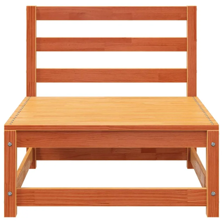 Canapé de jardin sans accoudoirs repose-pieds bois pin massif - 6
