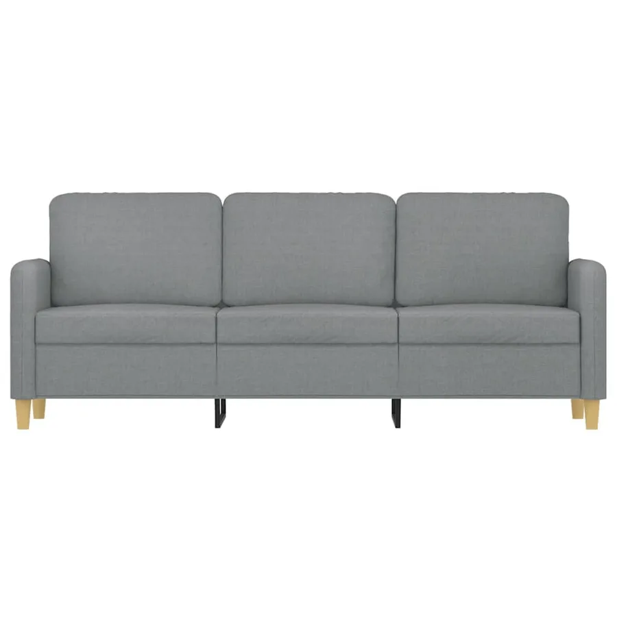 Canapé à 3 places Gris clair 180 cm Tissu - 3