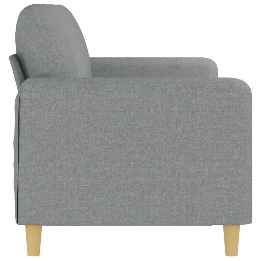 Canapé à 3 places Gris clair 180 cm Tissu - 4