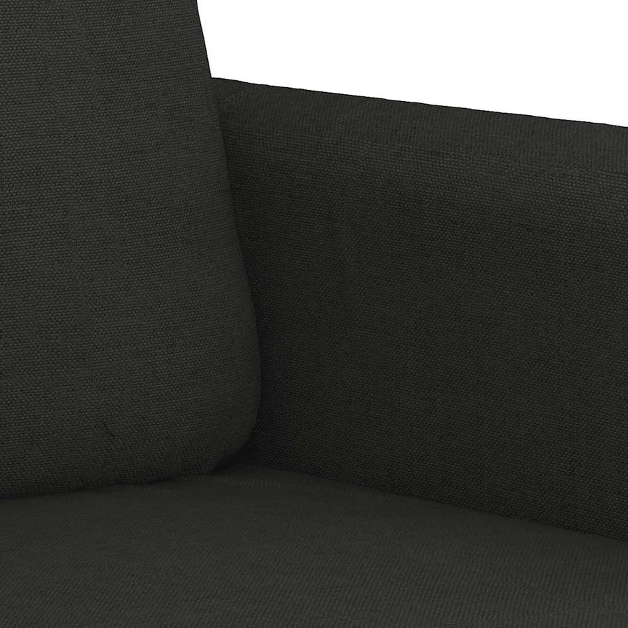 Canapé à 3 places Noir 180 cm Tissu - 6