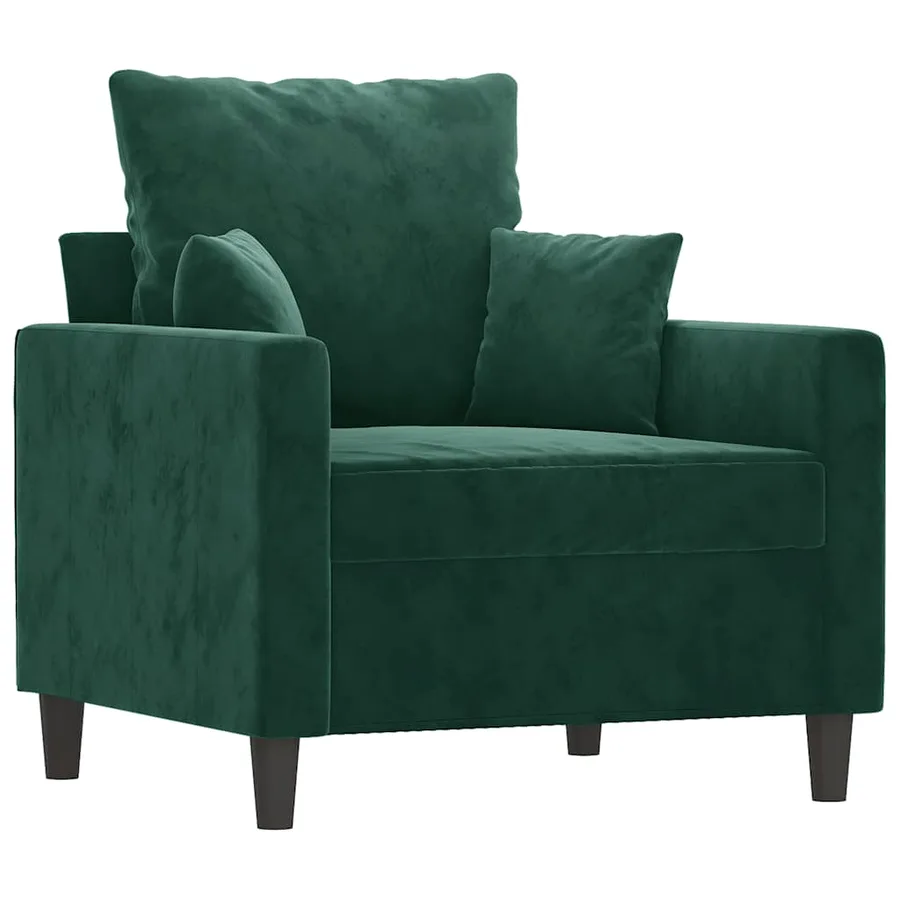 Fauteuil Vert foncé 60 cm Velours - 2