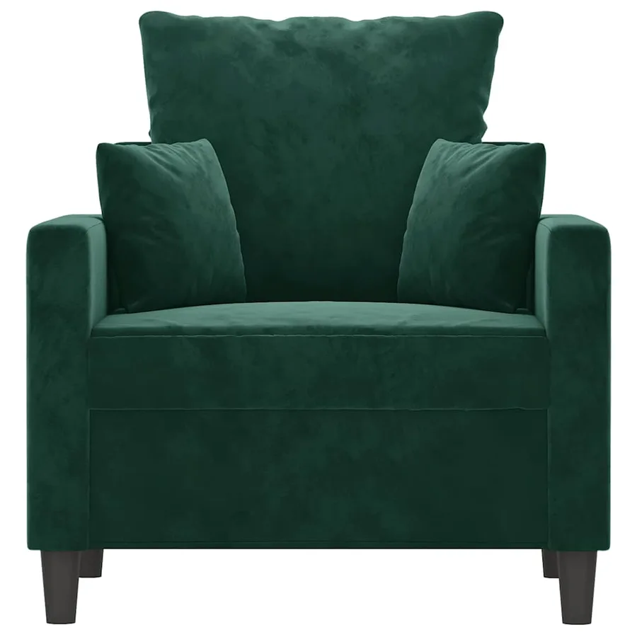Fauteuil Vert foncé 60 cm Velours - 3