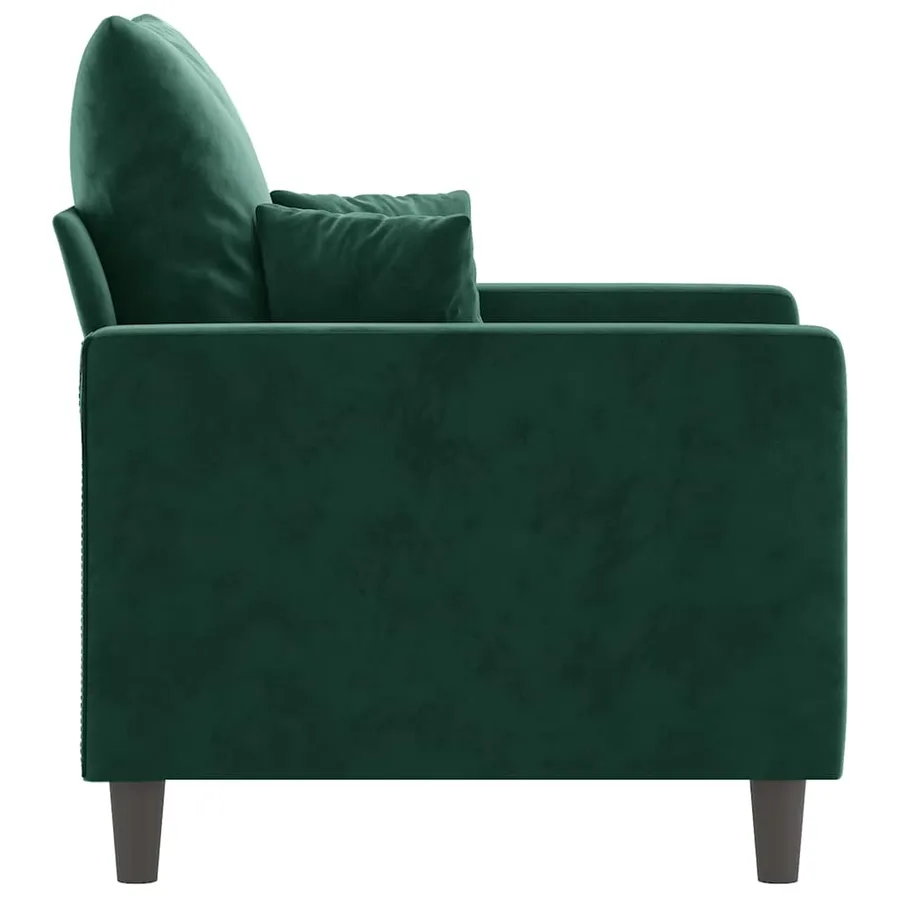 Fauteuil Vert foncé 60 cm Velours - 4