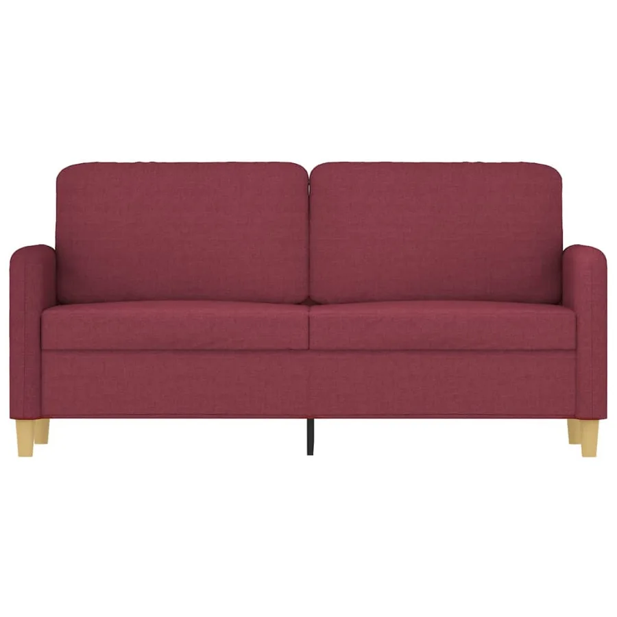 Canapé à 2 places Rouge bordeaux 140 cm Tissu - 3