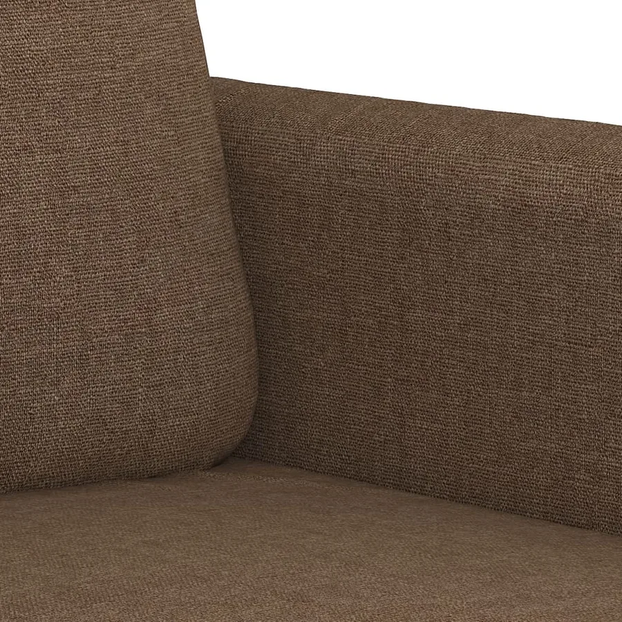 Ensemble de canapés 2 pcs avec coussins Marron Tissu - 5