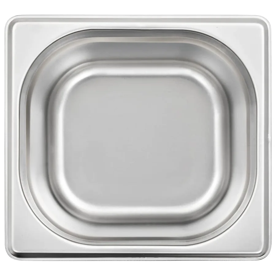 Récipients Gastronorm 12 pcs GN 1/6 100 mm Acier inoxydable - 6