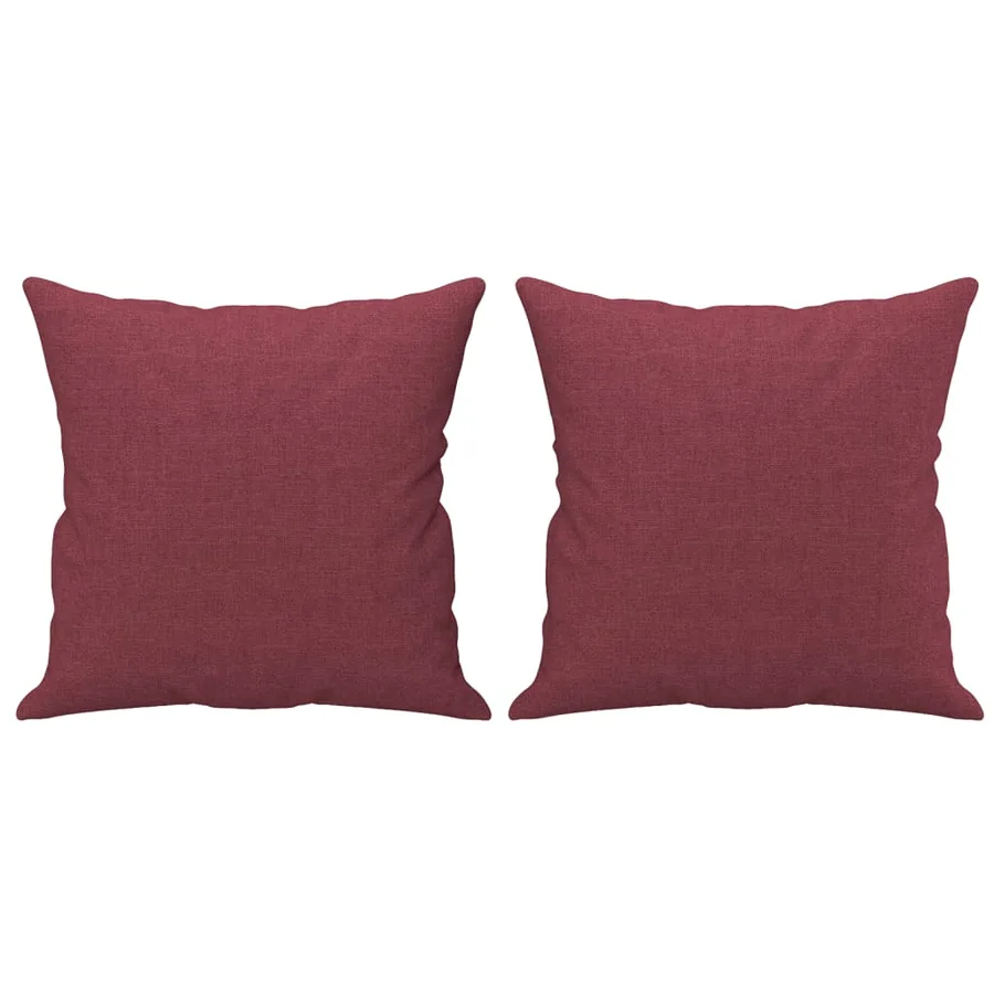 Canapé 2 places avec oreillers bordeaux 120 cm tissu - 5
