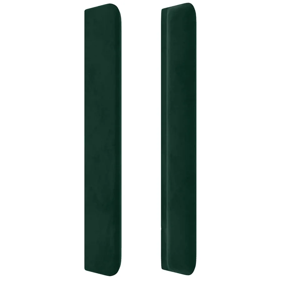 Tête de lit avec oreilles Vert foncé 163x16x118/128 cm Velours - 4
