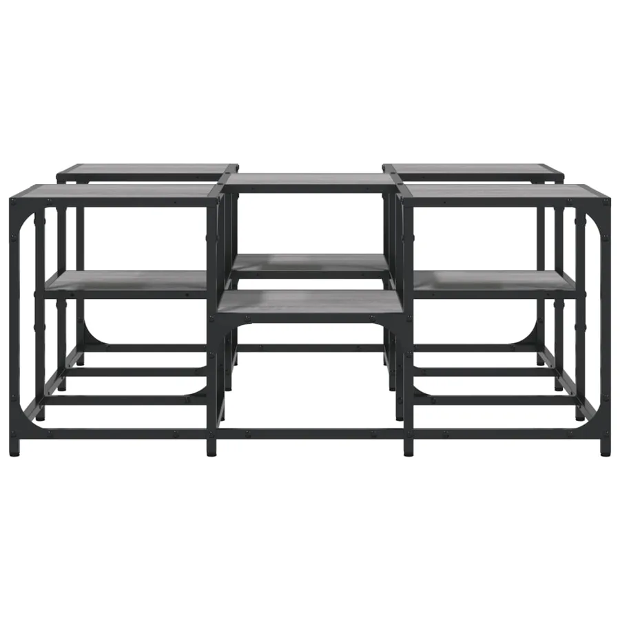 Table basse sonoma gris 91x91x40 cm bois d'ingénierie - 5