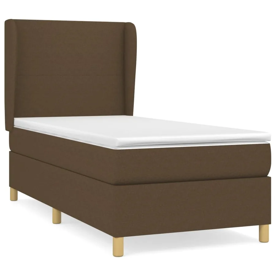 Sommier à lattes de lit avec matelas Marron foncé 90x200 cm - 2
