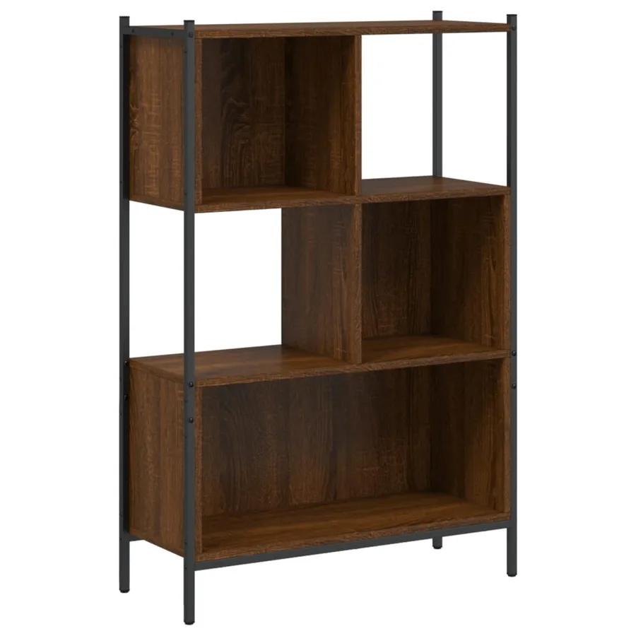 Bibliothèque chêne marron 72x28x109 cm bois d'ingénierie - 2