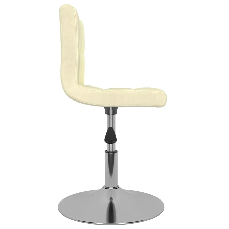 Chaises pivotantes à manger lot de 4 Crème Tissu - 4
