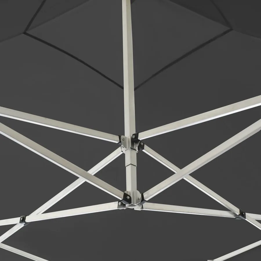 Tente de réception pliable à parois Aluminium 3 x 3m Anthracite - 8