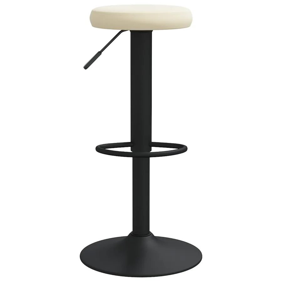 Tabourets de bar lot de 2 crème velours - 3