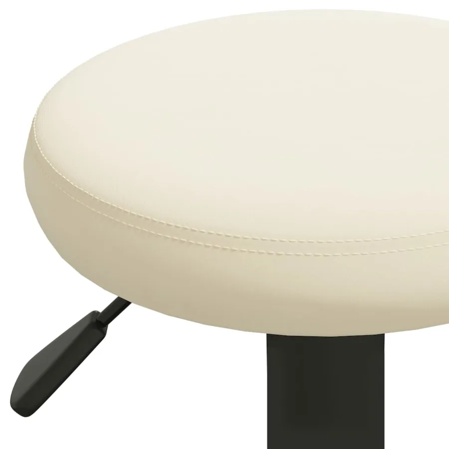 Tabourets de bar lot de 2 crème velours - 7