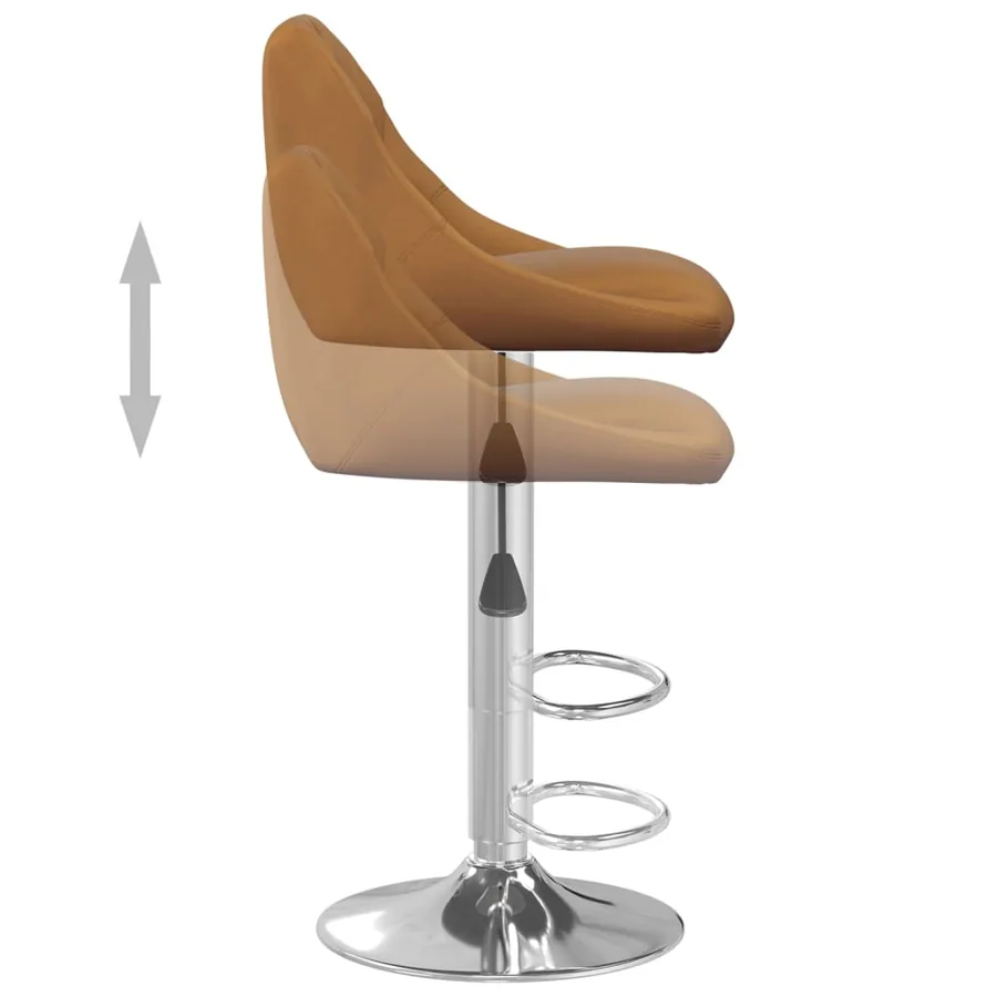 Tabouret de bar Marron Velours - 6