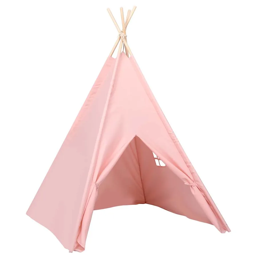 Tente tipi d'enfants avec sac Peau de pêche Rose 120x120x150 cm - 3