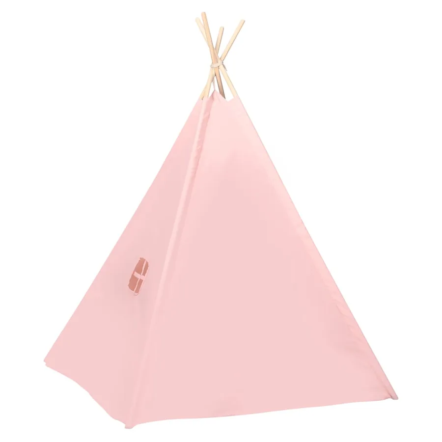 Tente tipi d'enfants avec sac Peau de pêche Rose 120x120x150 cm - 4