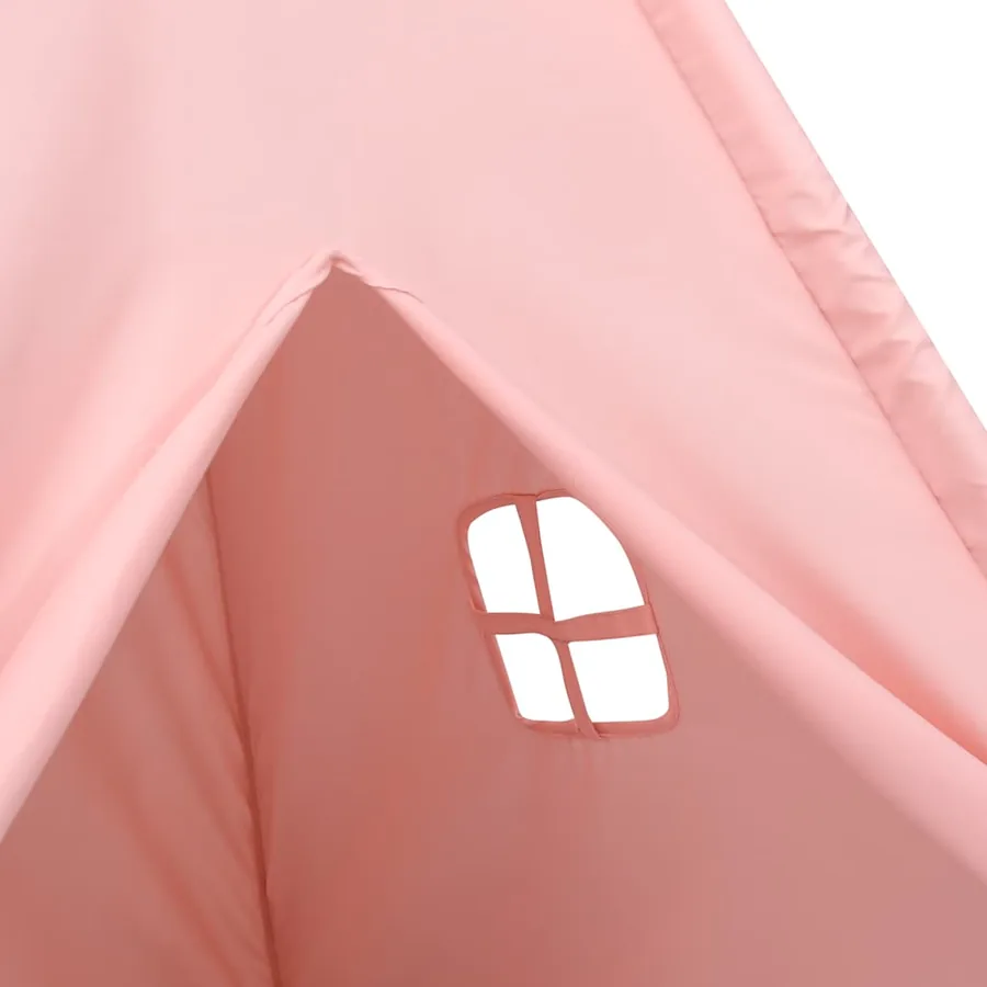 Tente tipi d'enfants avec sac Peau de pêche Rose 120x120x150 cm - 6