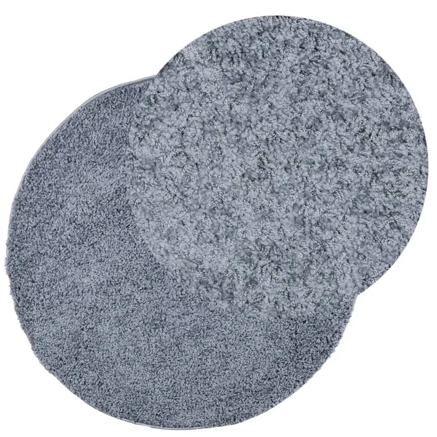 Tapis shaggy PAMPLONA poils longs moderne bleu Ø 280 cm - 3