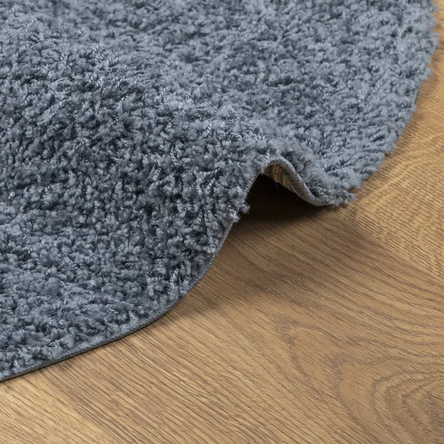 Tapis shaggy PAMPLONA poils longs moderne bleu Ø 280 cm - 6