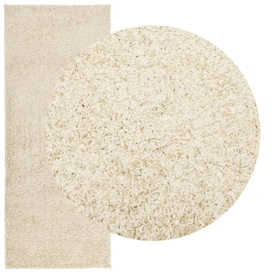 Tapis shaggy PAMPLONA poils longs moderne doré 80x200 cm - 3
