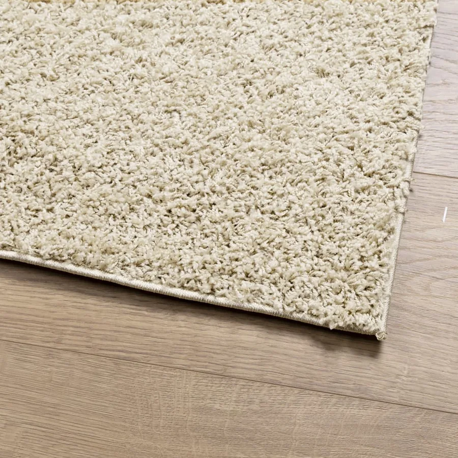 Tapis shaggy PAMPLONA poils longs moderne doré 80x200 cm - 4