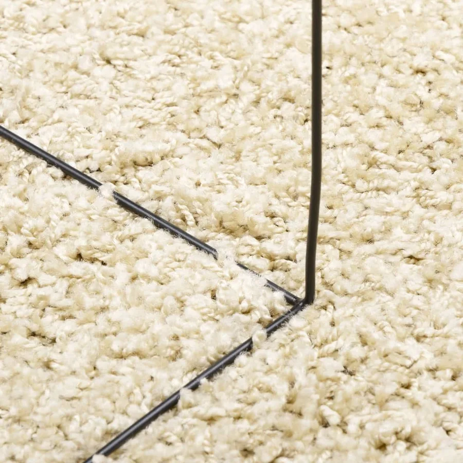 Tapis shaggy PAMPLONA poils longs moderne doré 80x200 cm - 8