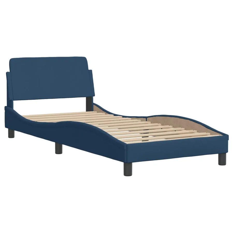 Lit avec matelas Dover bleu 80x200 cm tissu - 4