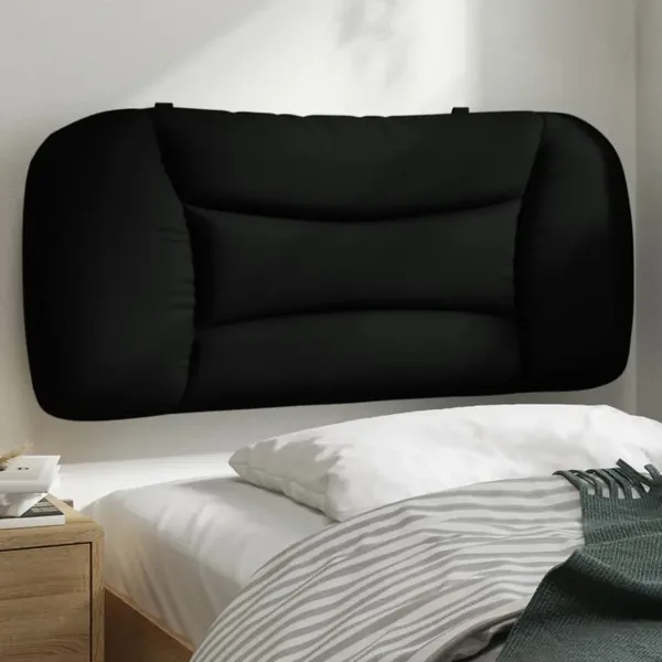Coussin de tête de lit Hvar noir 90 cm tissu