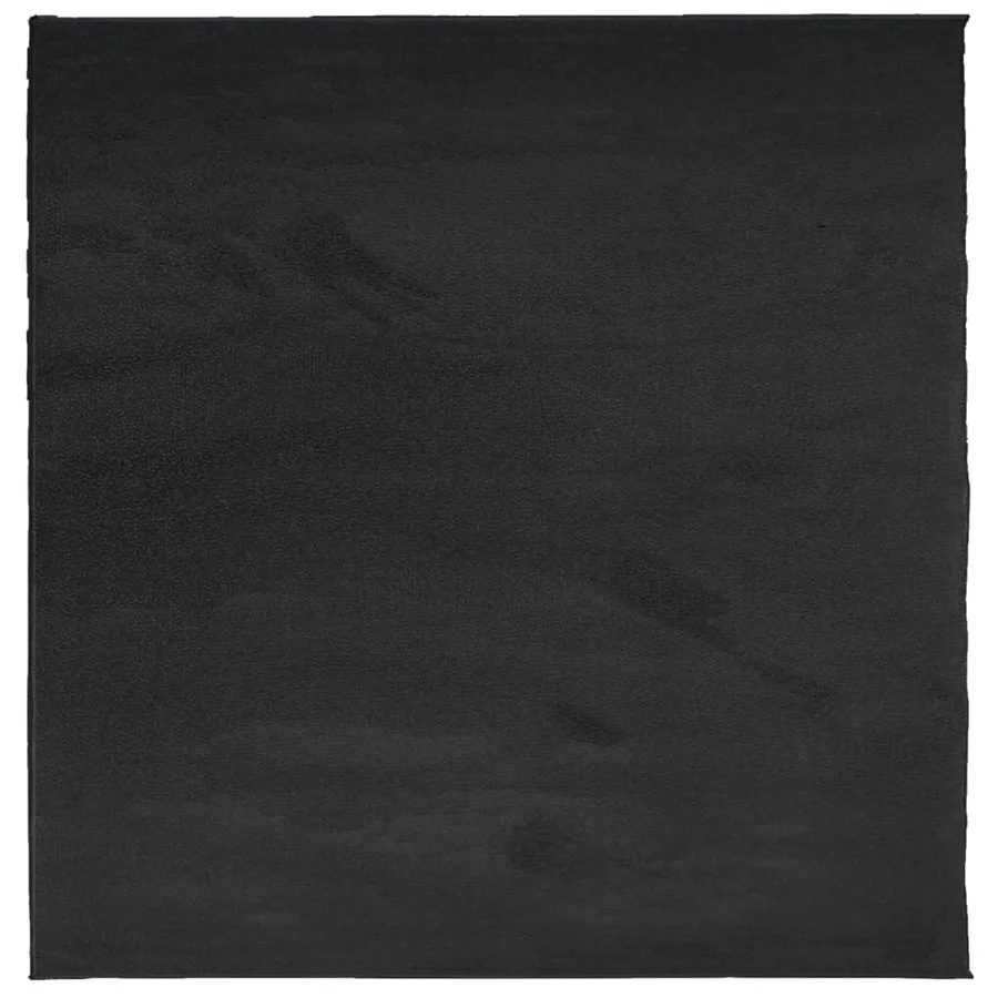 Tapis OVIEDO à poils courts noir 120x120 cm - 9