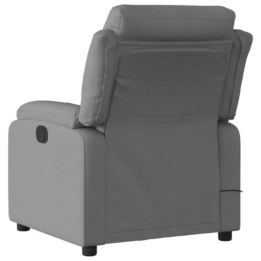 Fauteuil de massage inclinable gris foncé tissu - 4