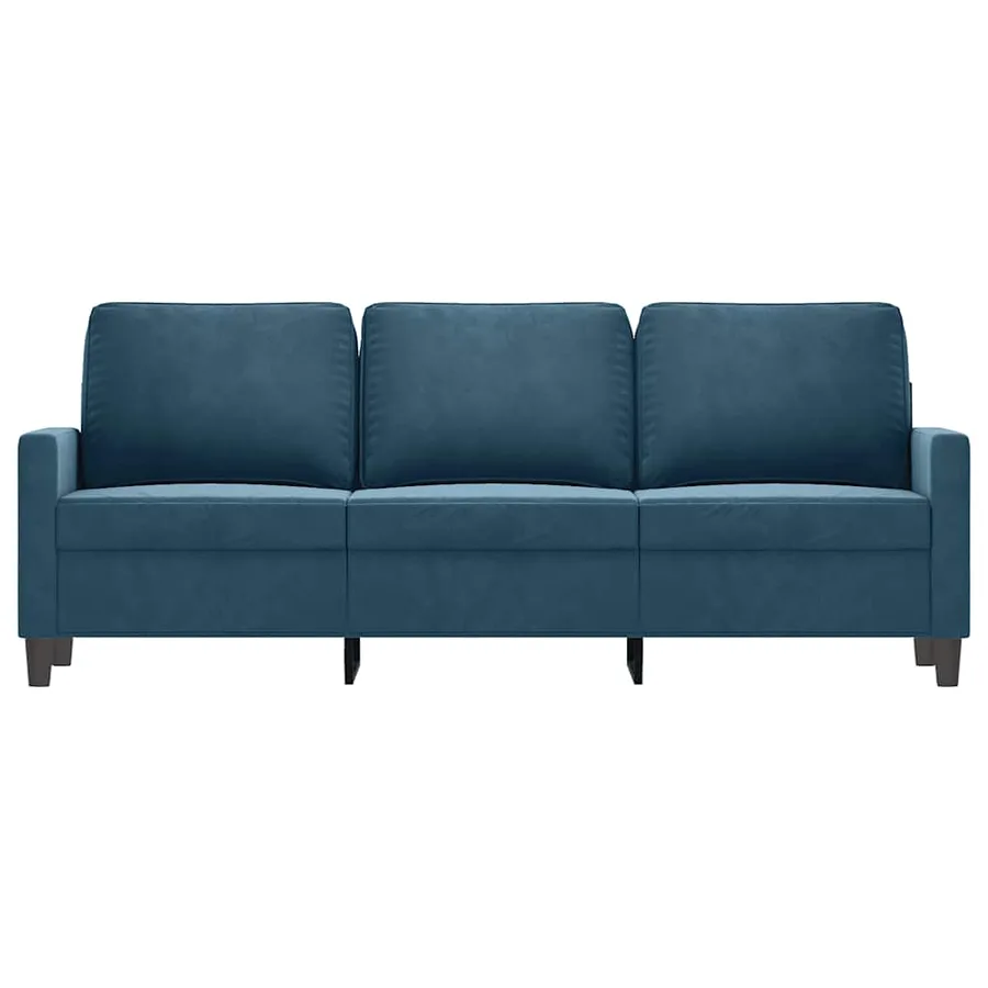 Canapé à 3 places Bleu 180 cm Velours - 3