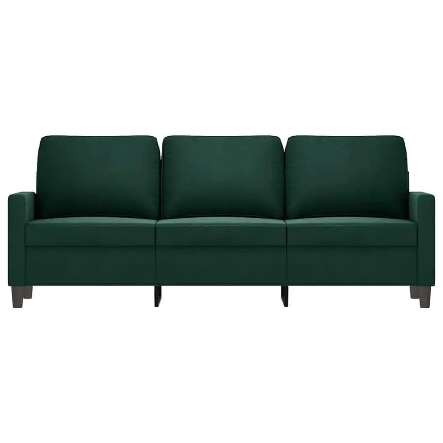 Canapé à 3 places Vert foncé 180 cm Velours - 3