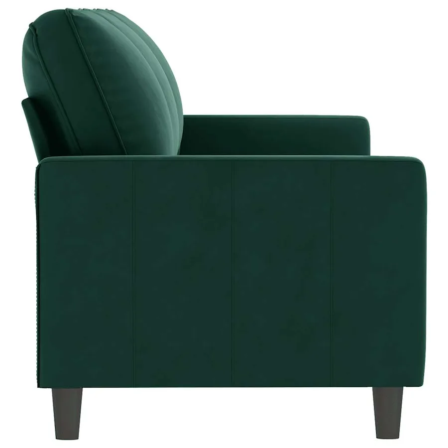Canapé à 3 places Vert foncé 180 cm Velours - 4