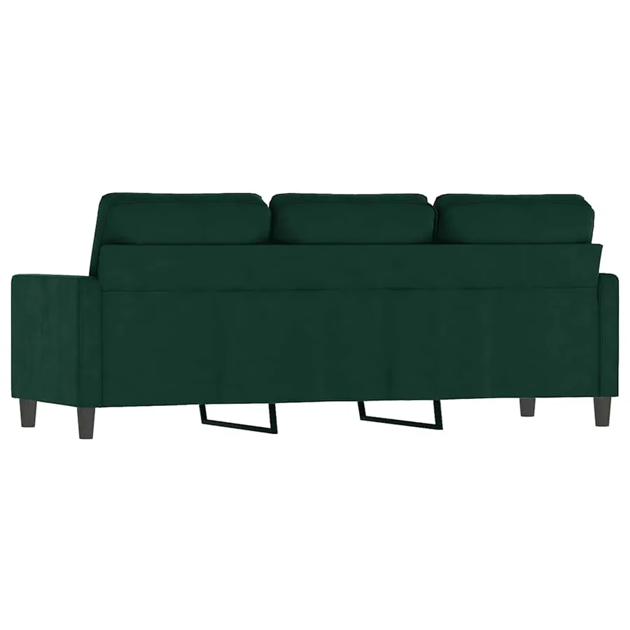 Canapé à 3 places Vert foncé 180 cm Velours - 5