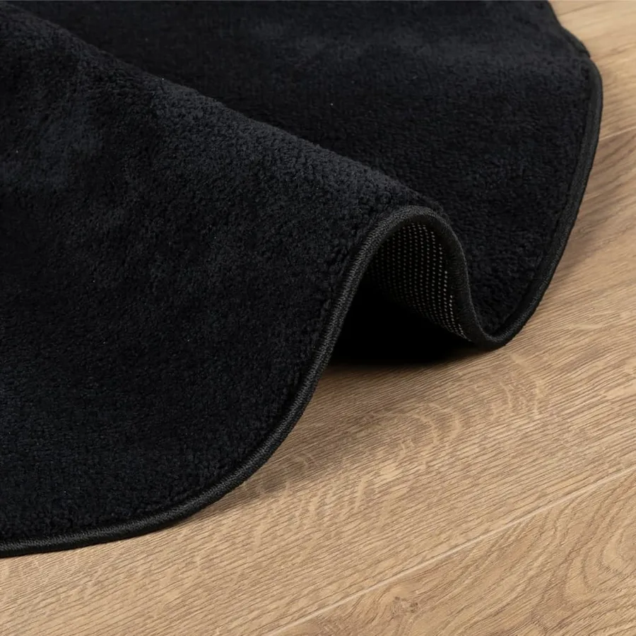 Tapis OVIEDO à poils courts noir Ø 200 cm - 6